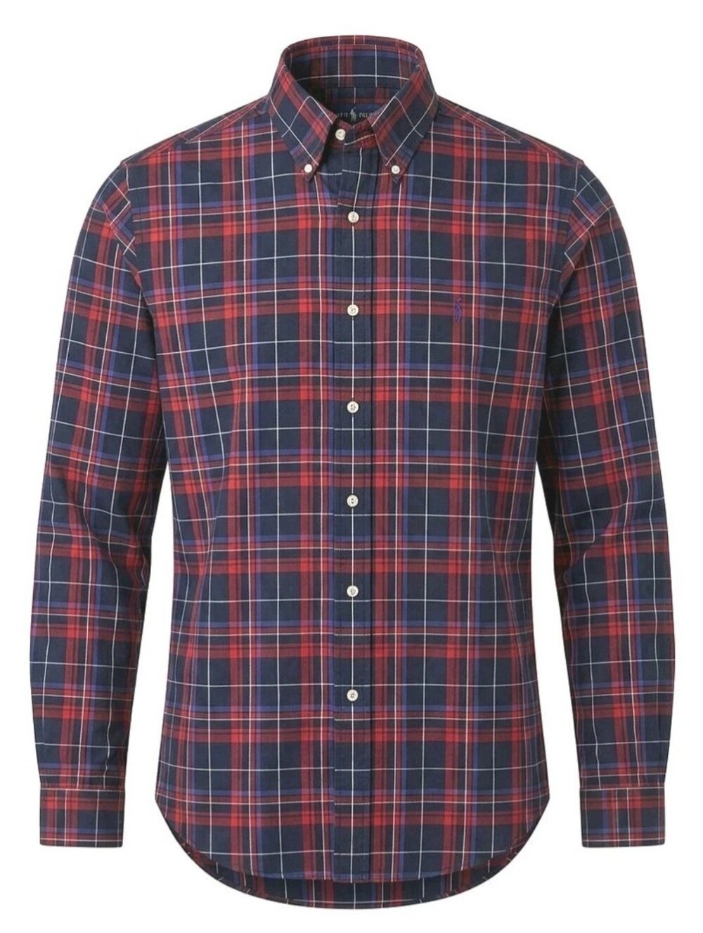 Vintage Ralph Lauren Shirt Men XL Red Blue Red Tartan Plaid Flannel Outdoor Pony